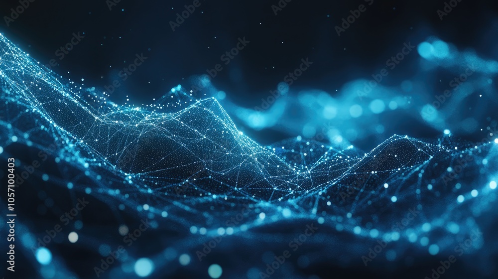Aufkleber abstract digital lines creating a background representing network technology and big data concepts