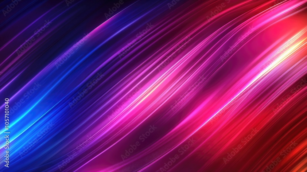 Aufkleber abstract background featuring realistic neon lines designed with dynamic lighting effects