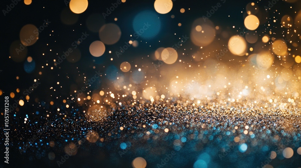 Poster abstract bokeh glitter background featuring shiny circles creating a modern design overlay with spar