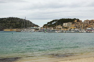 Naklejka premium Marina in Port Soller, Mallorca, Spain