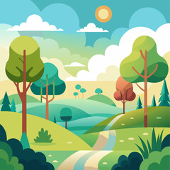 Obraz premium Sunny Day in the Country. 