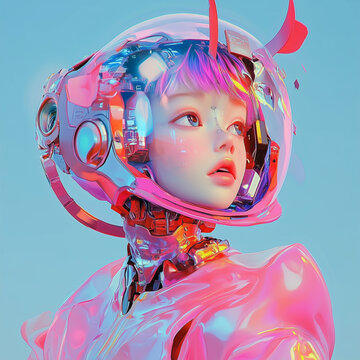 girl with balloons