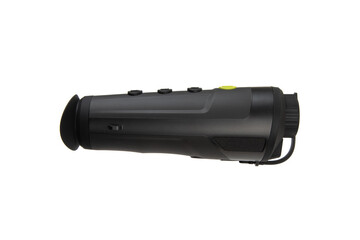 Modern monocular thermal imager isolate on a white background. A device for fixing thermal radiation.