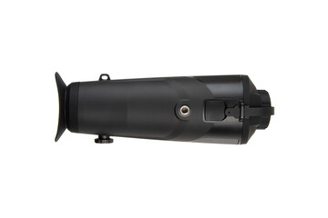 Modern monocular thermal imager isolate on a white background. A device for fixing thermal radiation.