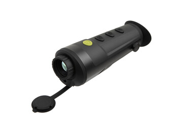 Modern monocular thermal imager isolate on a white background. A device for fixing thermal radiation.
