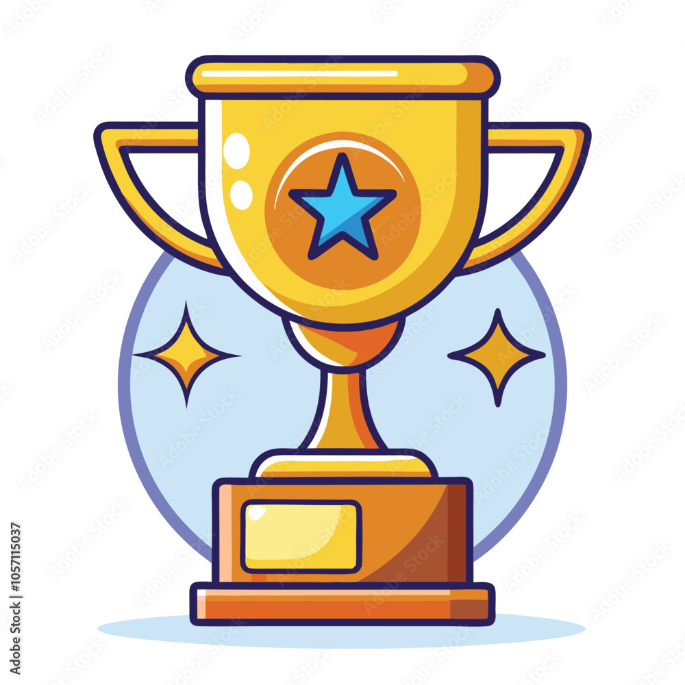 Wall mural trophy vector and illustration isolated on white background.