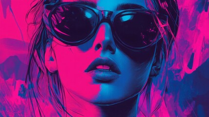 Obraz premium Design a cyberpunk-inspired woman
