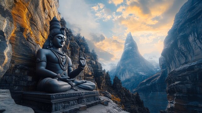 Mount kailasa  the sacred peak of the himalayan range and abode of the hindu deity shiva