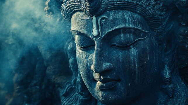 Mount kailasa  sacred abode of hindu deity shiva in the majestic himalayan range