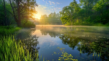 Fototapeta premium morning in the park