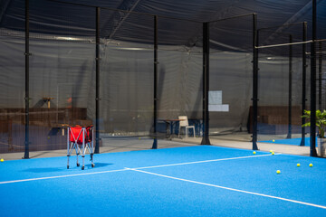  paddle tennis courts. Racket sports concept