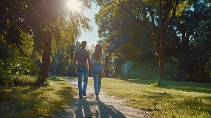 view of young couple in love is walking in a park of attractions outdoors, New year s eve, Happy New year 