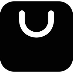 Simple vector icon shopping bag