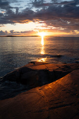 Sunset over the Swedish coast.