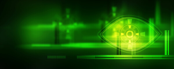 2d illustration Abstract futuristic electronic circuit technology background