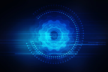 2d illustration abstract gear Network