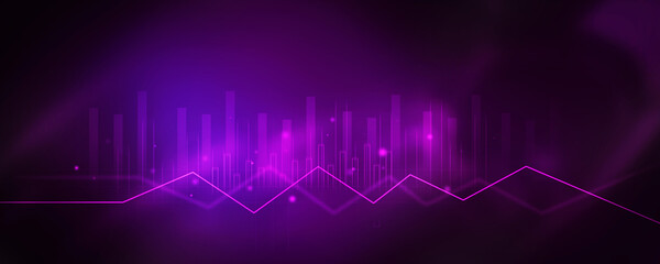 2d illustration Stock market online business concept. business Graph 
