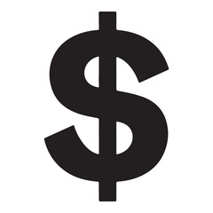 Vector image of the dollar icon