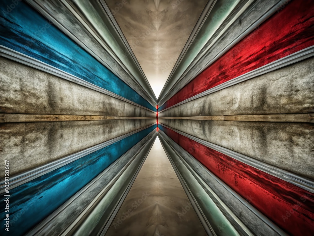 Poster modern abstract blue and red background design with textured layers for creative projects