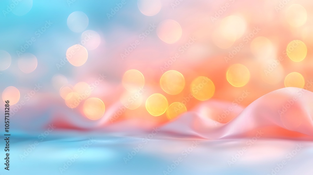 Poster captivating bokeh background with soft pastel colors and gentle waves creating a dreamy atmosphere f