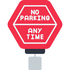No Parking Anytime Icon