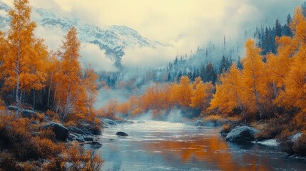 A river with trees on both sides