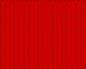 Knitting, knit stitches, fabric with a simple pattern, color pattern in red shades