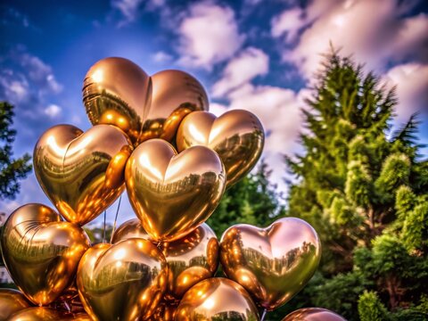 Nevaeh Letters with Golden Balloon in 3D - Beautiful Documentary Photography of Celebratory Decor