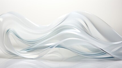 Obraz premium A flowing, translucent wave-like form creating a sense of movement and elegance.
