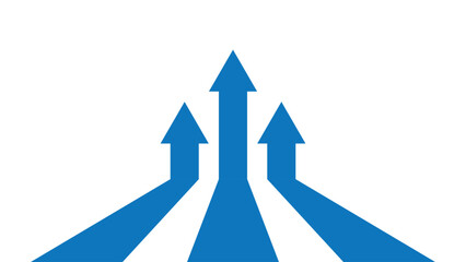 Business growth graph arrow vector. Strategy targeting success profit increase sign symbol.