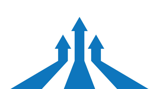 Business growth graph arrow vector. Strategy targeting success profit increase sign symbol.