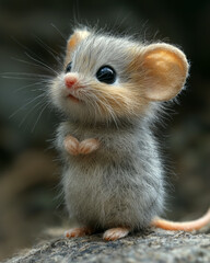 Sassy Tiny Mouse with Playful Expression and Charming Personality