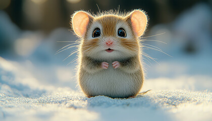 Sassy Tiny Mouse with Playful Expression and Charming Personality