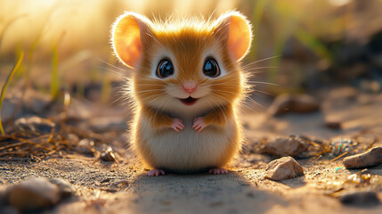 Sassy Tiny Mouse with Playful Expression and Charming Personality