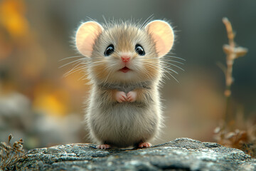 Sassy Tiny Mouse with Playful Expression and Charming Personality