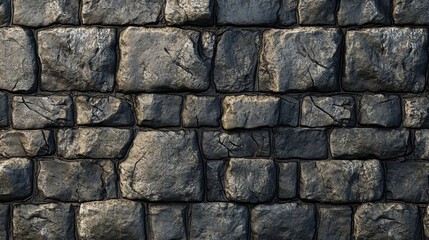Obraz premium A wall made of stone with a few cracks