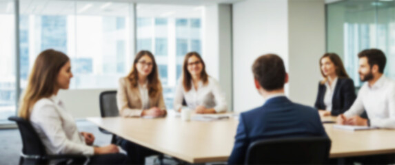 Obraz premium Blurred background of an industry experts sharing their knowledge and insights to drive innovation, bussiness and meeting