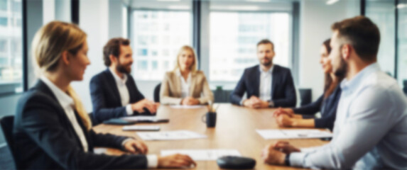 Blurred background of  an international team members connecting virtually to overcome geographical barriers, bussiness and meeting