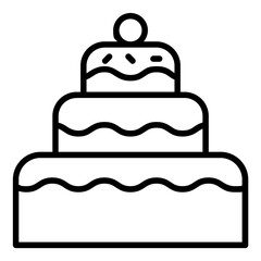 Cake  icon, vector illustration