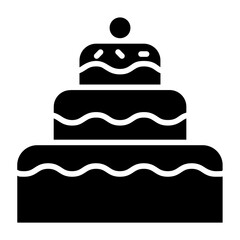  Cake icon, vector illustration
