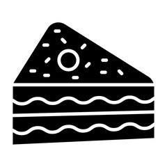 Piece of cake  icon, vector illustration