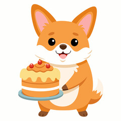 Fototapeta premium animal, fox, cartoon, vector, dog, illustration, mammal, cute, cat, pet, fun, tail, drawing, squirrel, fur, character, nature, brown, art, design, baby, wild, smile, puppy, icon