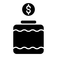  Saving jar icon, vector illustration