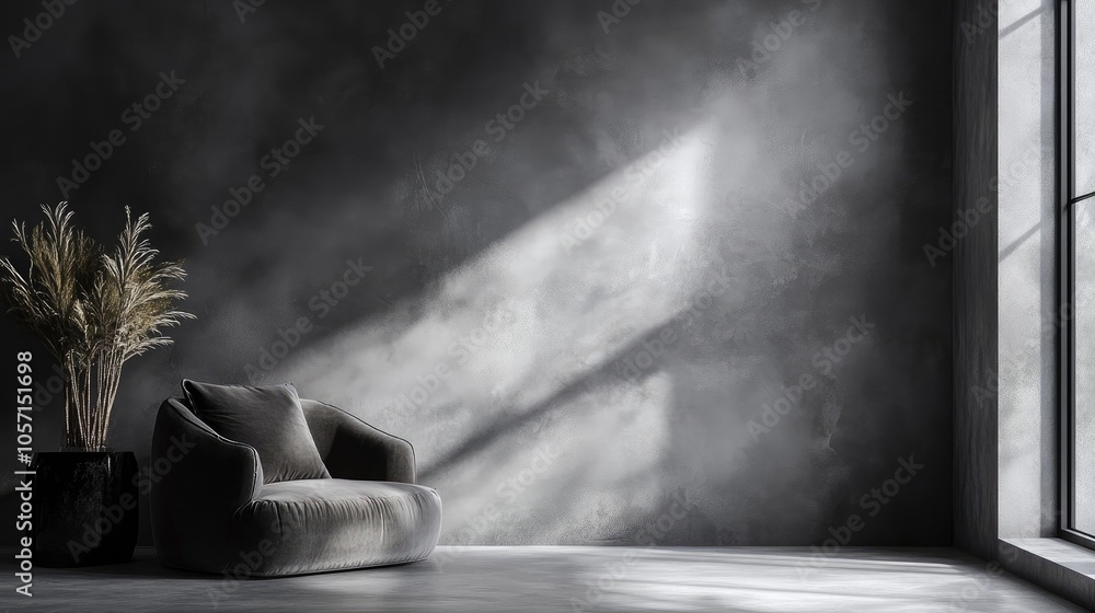 Poster artistic canvas backdrop featuring a charcoal grey design providing a clear area for text inclusion