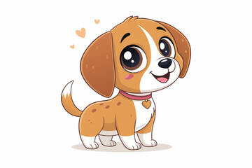 That cute  dog cartoon with great vector .eps