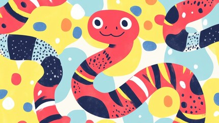 Abstract serpentine art
