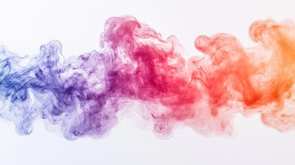 Fototapeta premium A colorful smoke trail with purple, orange, and blue colors