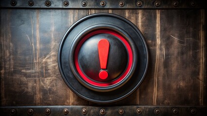 Red and Black Circle Warning Signs for Alert, Danger, and Hazard Symbols