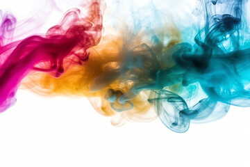 Colorful Smoke Steam Fog and Mist Effect for Text, AI Generated	