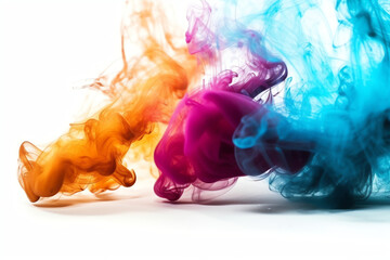 Colorful Smoke Steam Fog and Mist Effect for Text, AI Generated	
